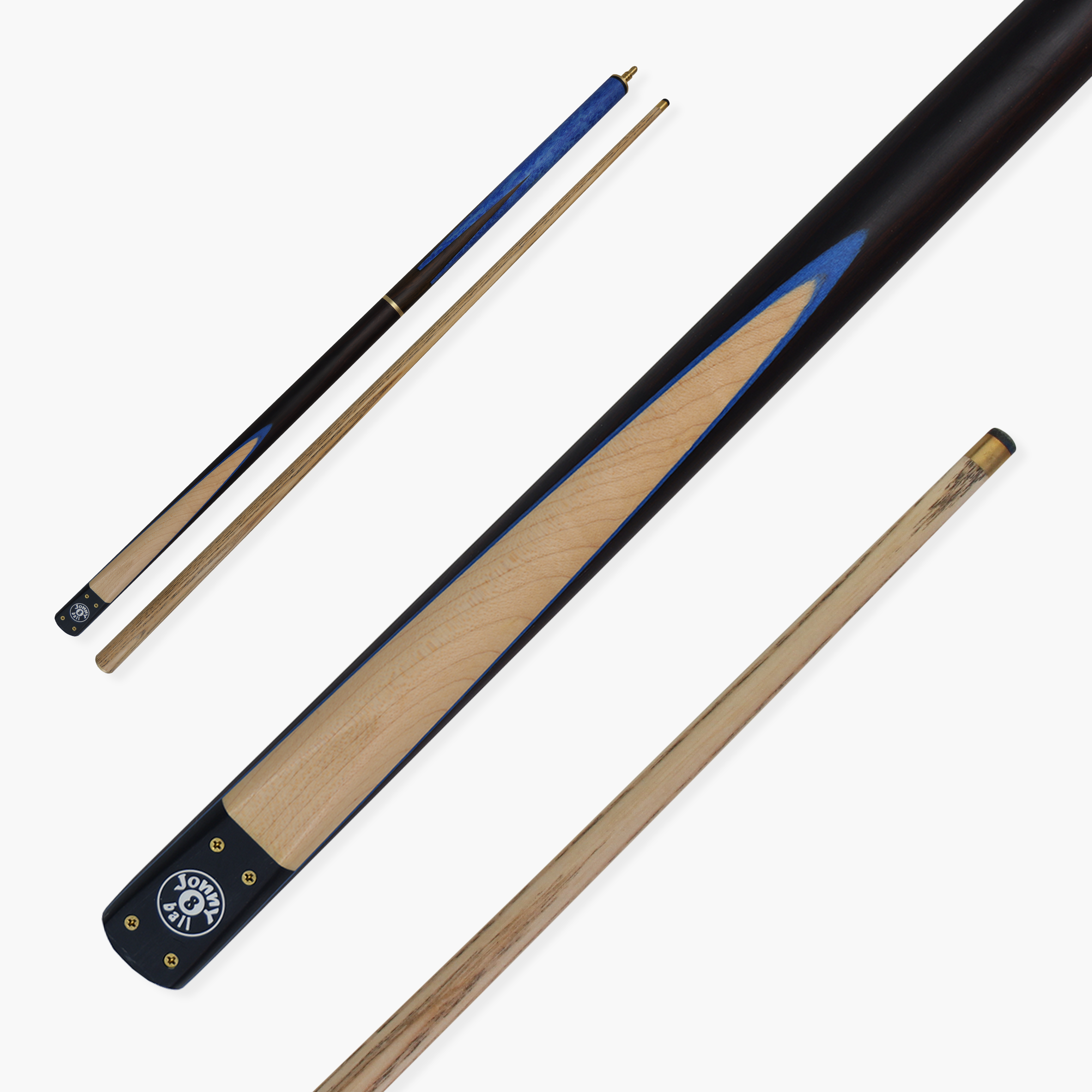 Jonny 8 Ball Hawk adjustable 3-piece pool cue Cue + Case