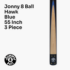 Jonny 8 Ball Hawk adjustable 3-piece pool cue Cue + Case