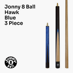 Jonny 8 Ball Hawk adjustable 3-piece pool cue Cue + Case