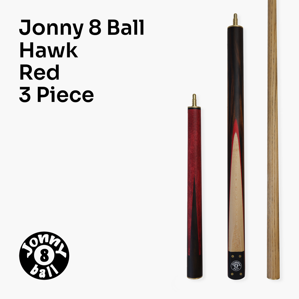 Jonny 8 Ball Hawk adjustable 3-piece pool cue Cue + Case