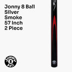 Jonny 8 Ball Silver Smoke 57-inch 2-piece pool cue Cue + Case