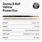 Jonny 8 Ball adjustable 57-inch 3-piece cue Cue + Case