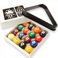 Jonny 8 Ball 38mm spots and stripes pool balls with triangle Cue + Case