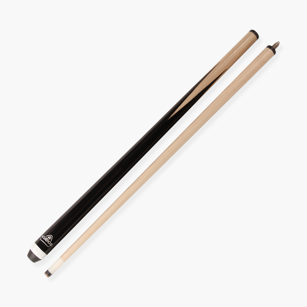 Kudos 54-inch black butt economy 2-piece cue Cue + Case