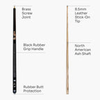 Jonny 8 Ball Risque 57-inch 2-piece cue Cue + Case