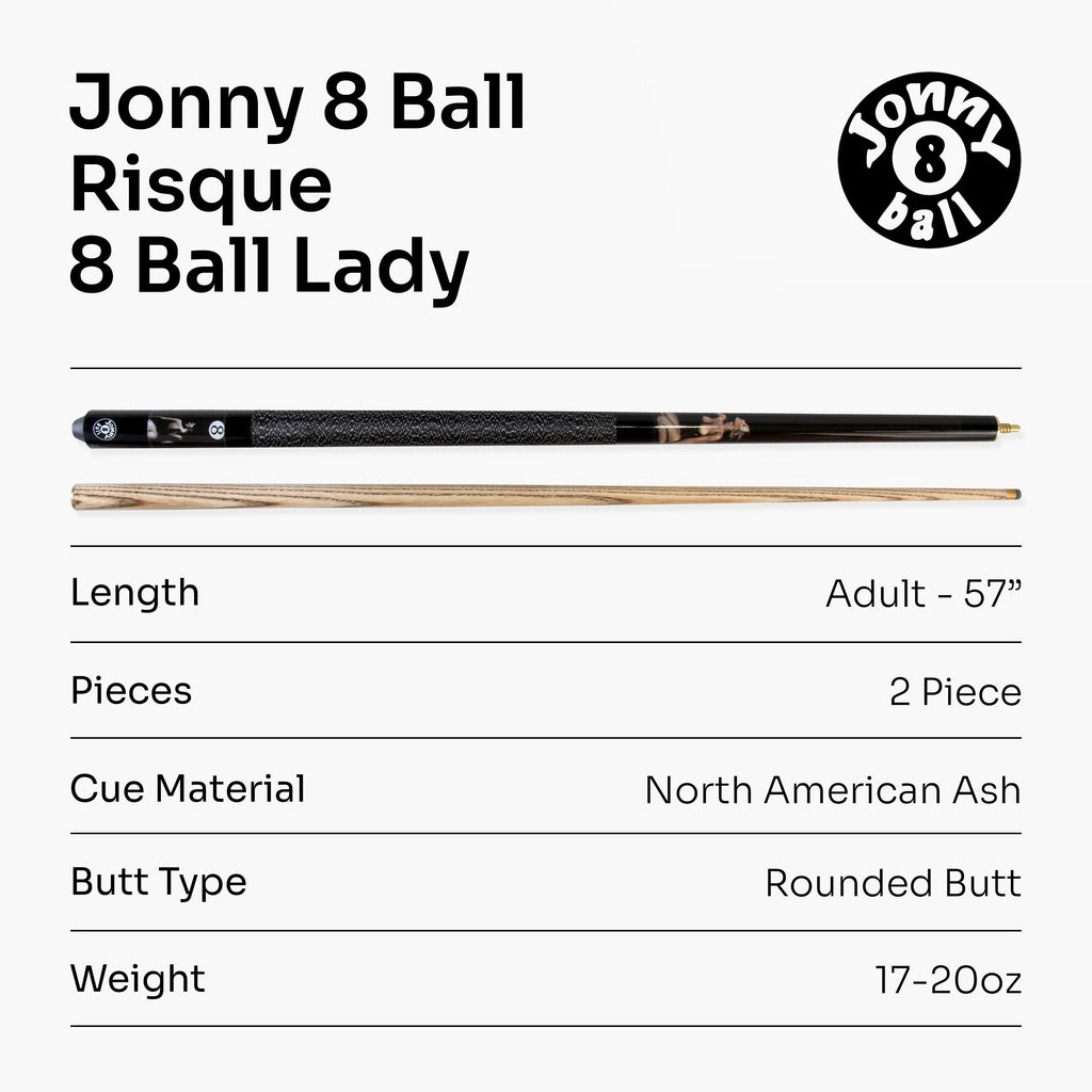 Jonny 8 Ball Risque 57-inch 2-piece cue Cue + Case