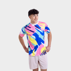 AIXO Abstract Mens Top Multicolour Aixo