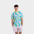 Aixo Checker Mens Top Lime Aixo