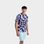 Aixo Checker Mens Top Grey Aixo