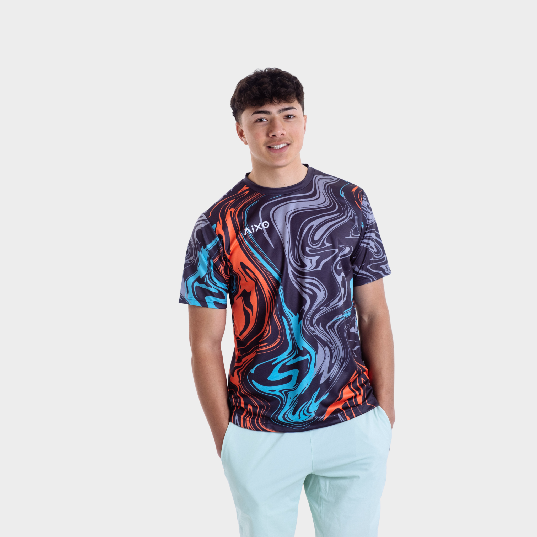 Aixo Chrome Mens Top Graphite Aixo