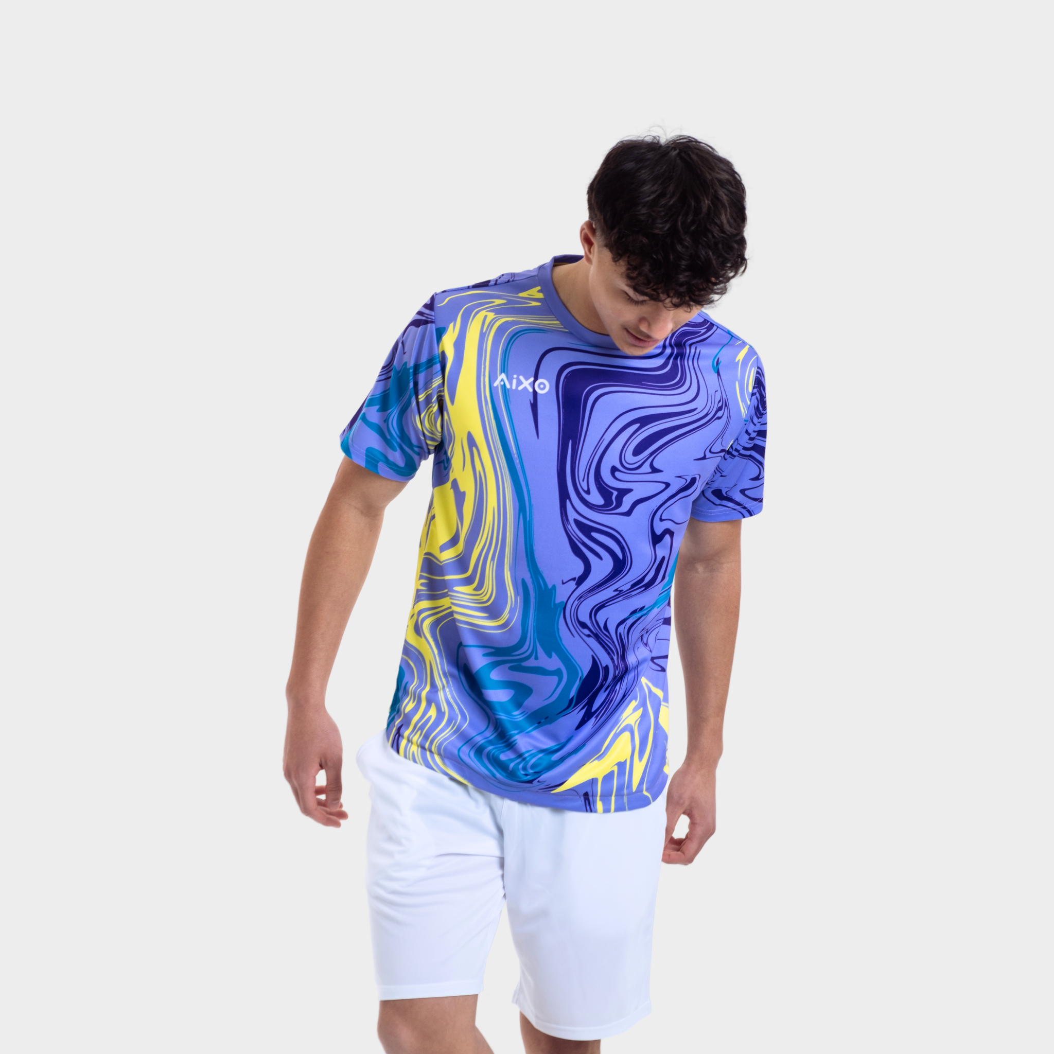 Aixo Chrome Mens Top Lilac Aixo