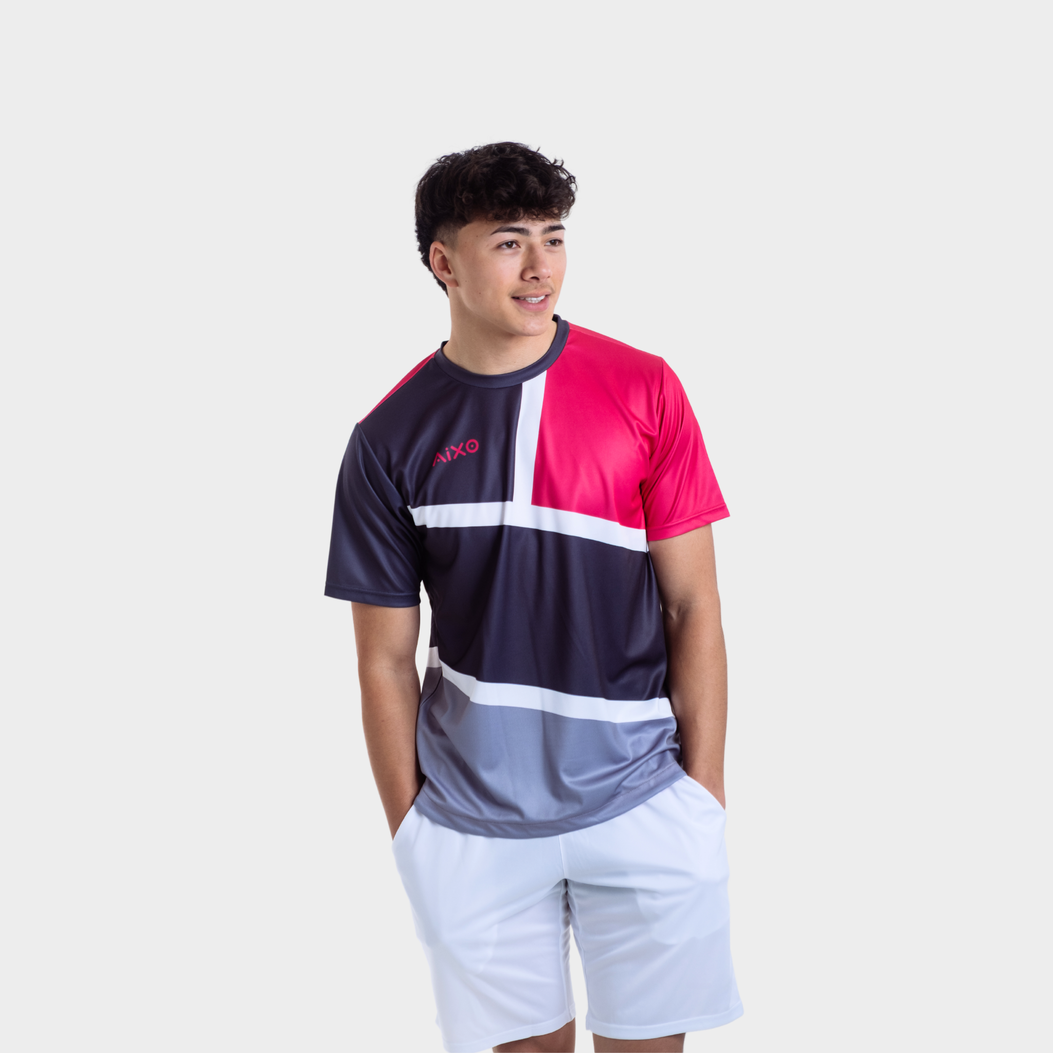 Aixo Court Mens Top Graphite Aixo