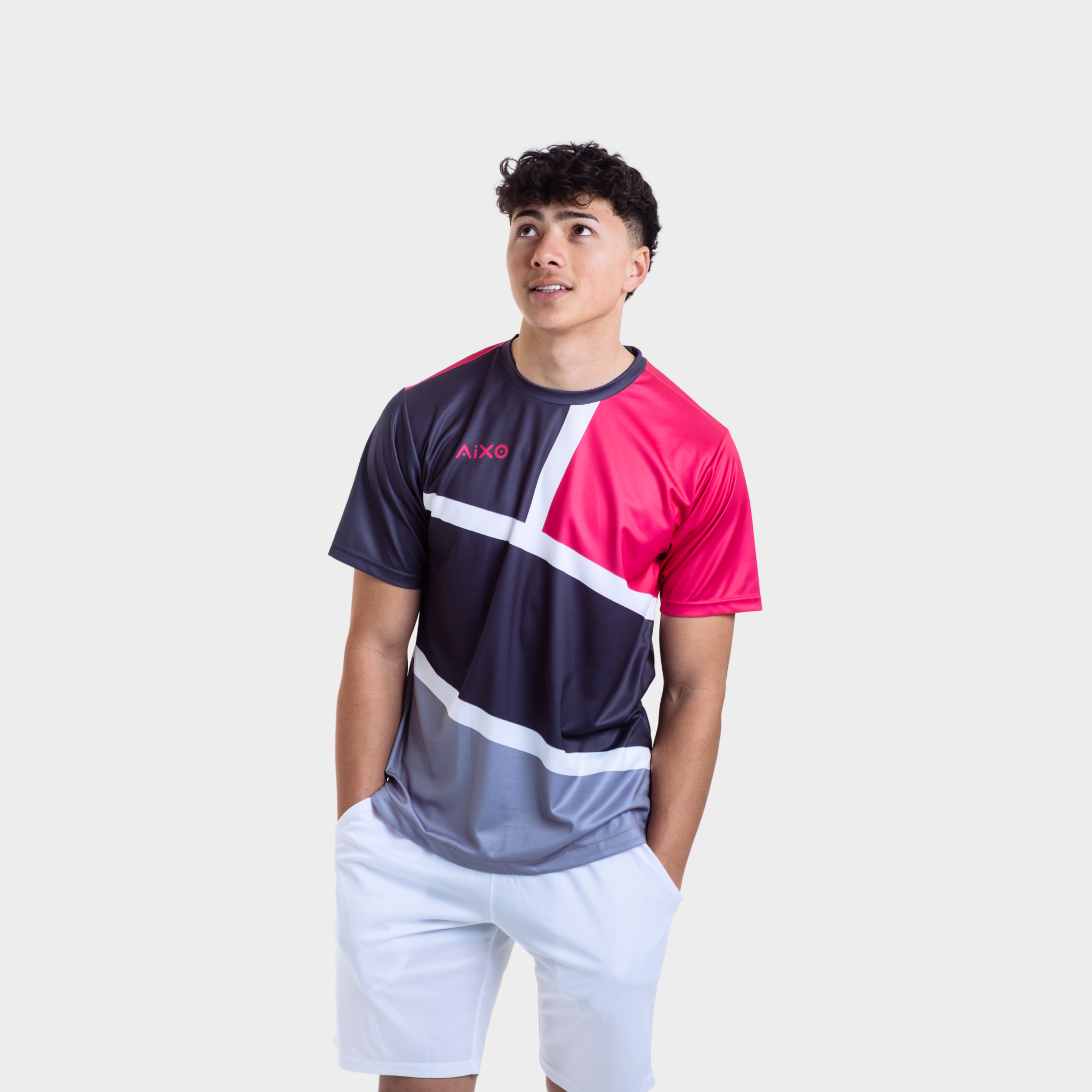 Aixo Court Mens Top Graphite Aixo