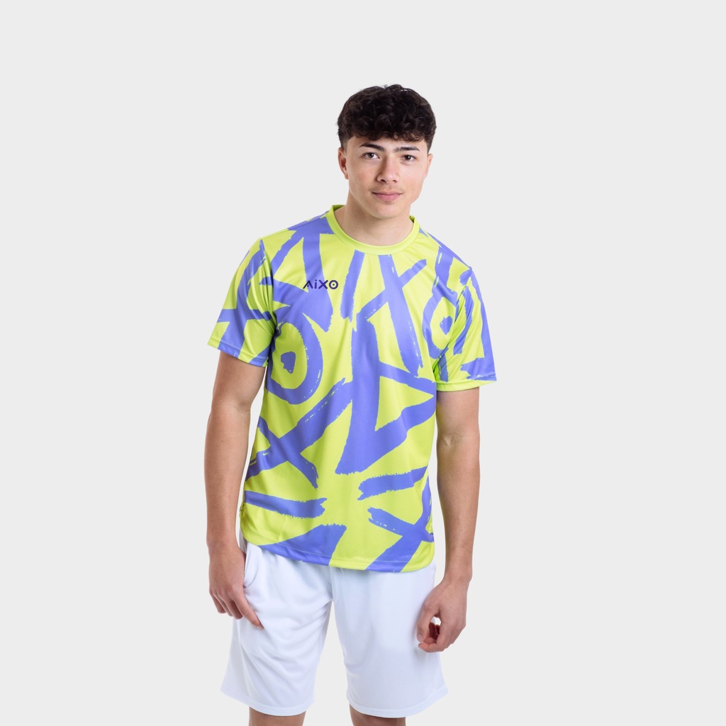 Aixo Tagged Mens Top Lime Aixo