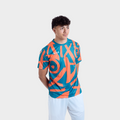 Aixo Tagged Mens Top Teal Aixo