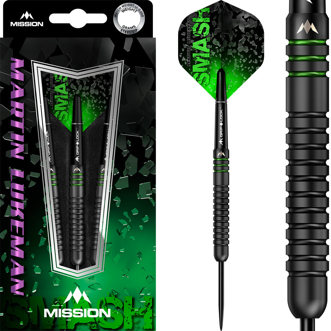 Mission Martin Lukeman "Smash" Black Titanium 90% GW Darts