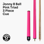 Jonny 8 Ball Pink Triad 48-inch cue and soft case Cue + Case