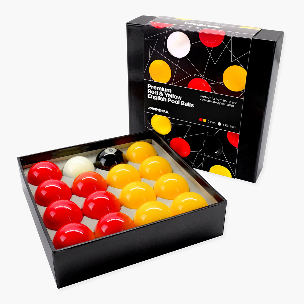 Jonny 8 Ball premium grade 50.8mm pool balls Cue + Case