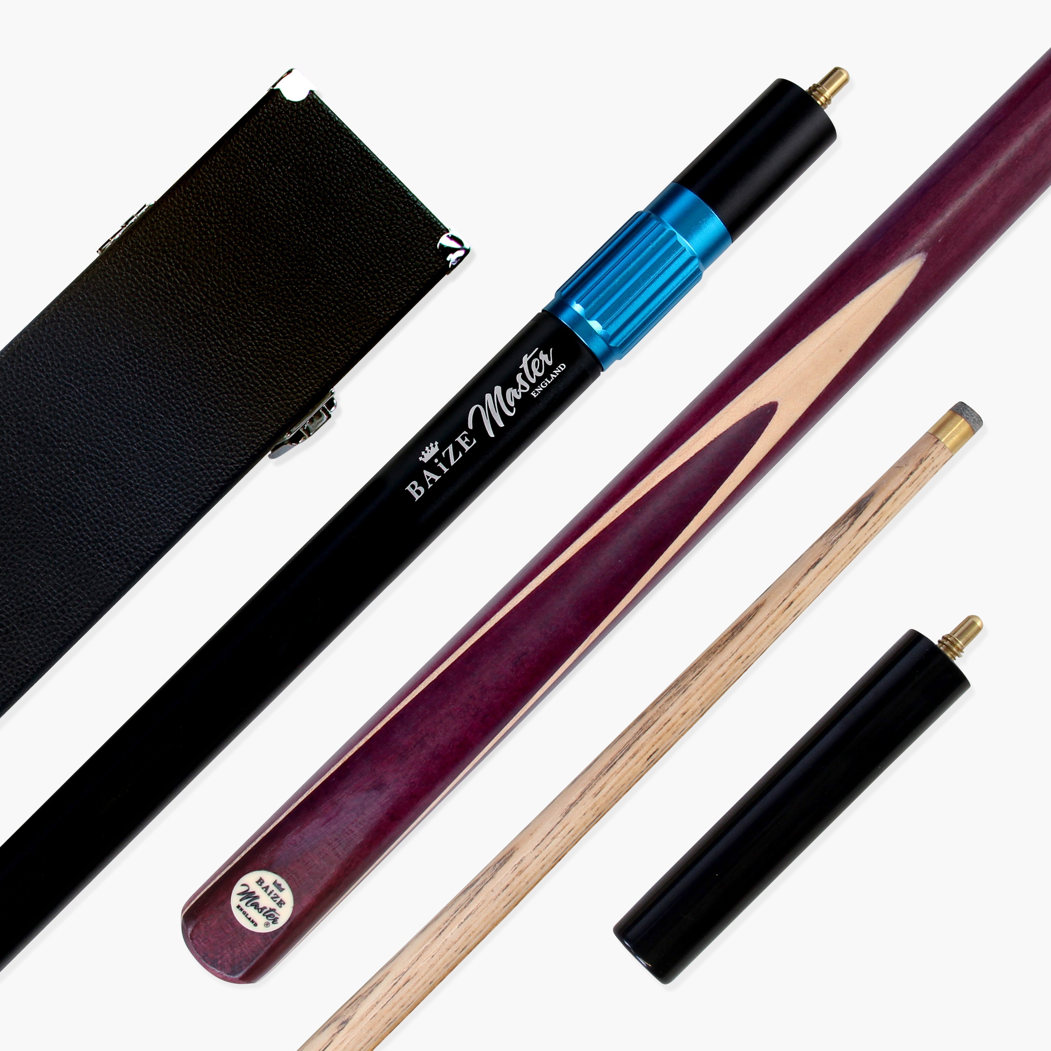 Baize Master Purple Heart adjustable cue and case set Cue + Case