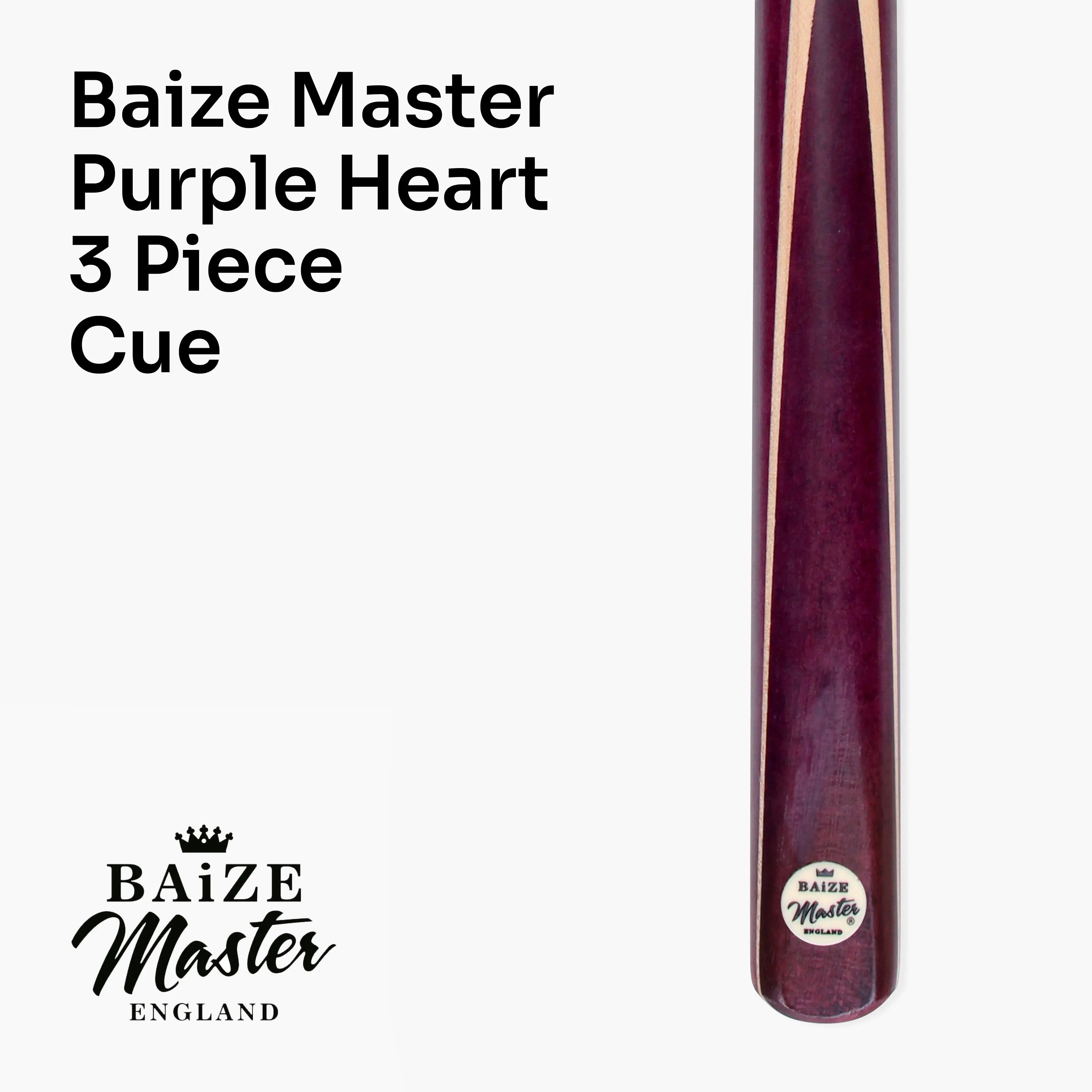 Baize Master Purple Heart 57-inch adjustable 3-piece cue Cue + Case