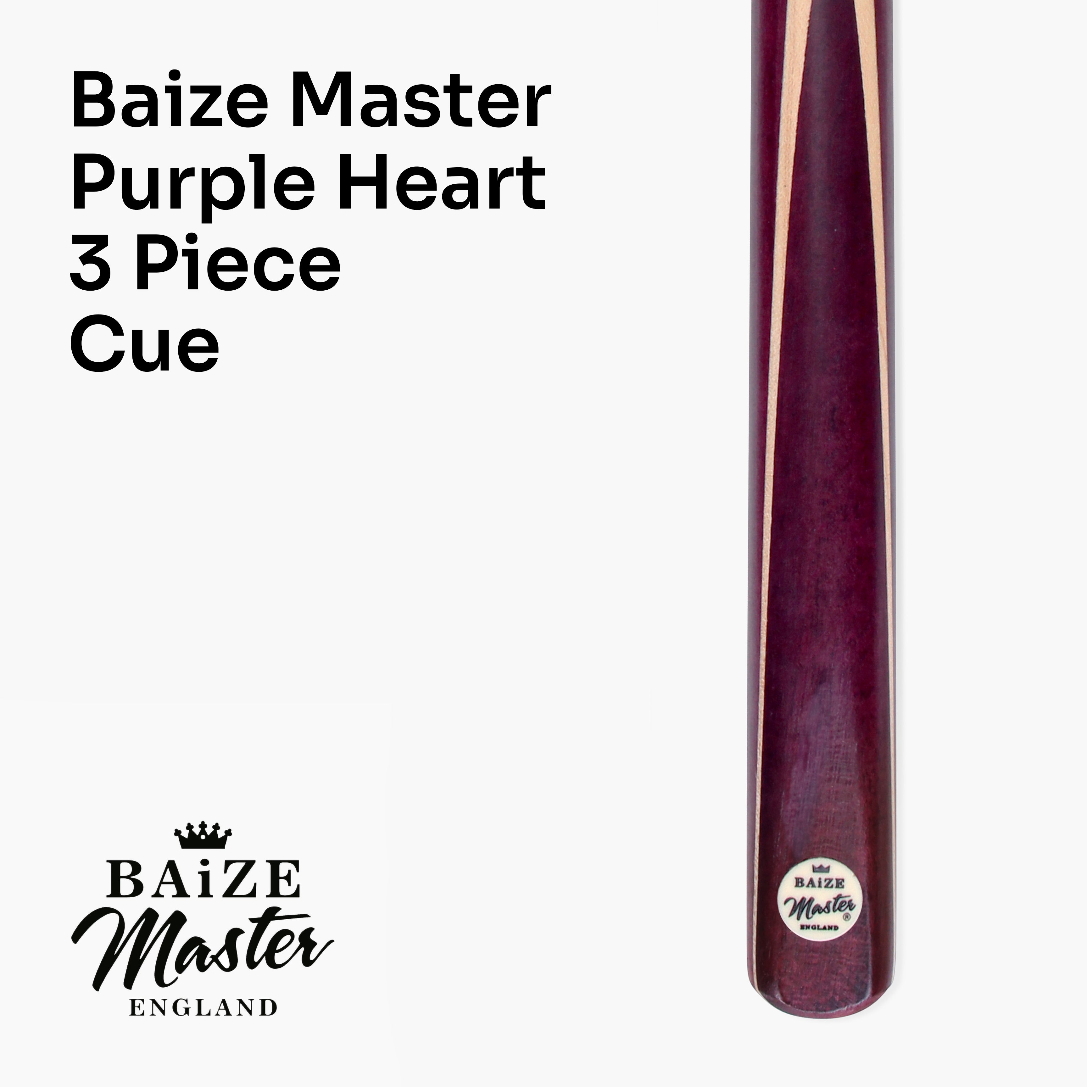 Baize Master Purple Heart adjustable cue and case set Cue + Case