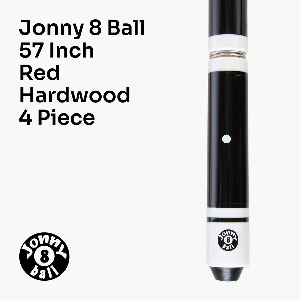 Jonny 8 Ball adjustable 4-piece cue with spare tips Cue + Case