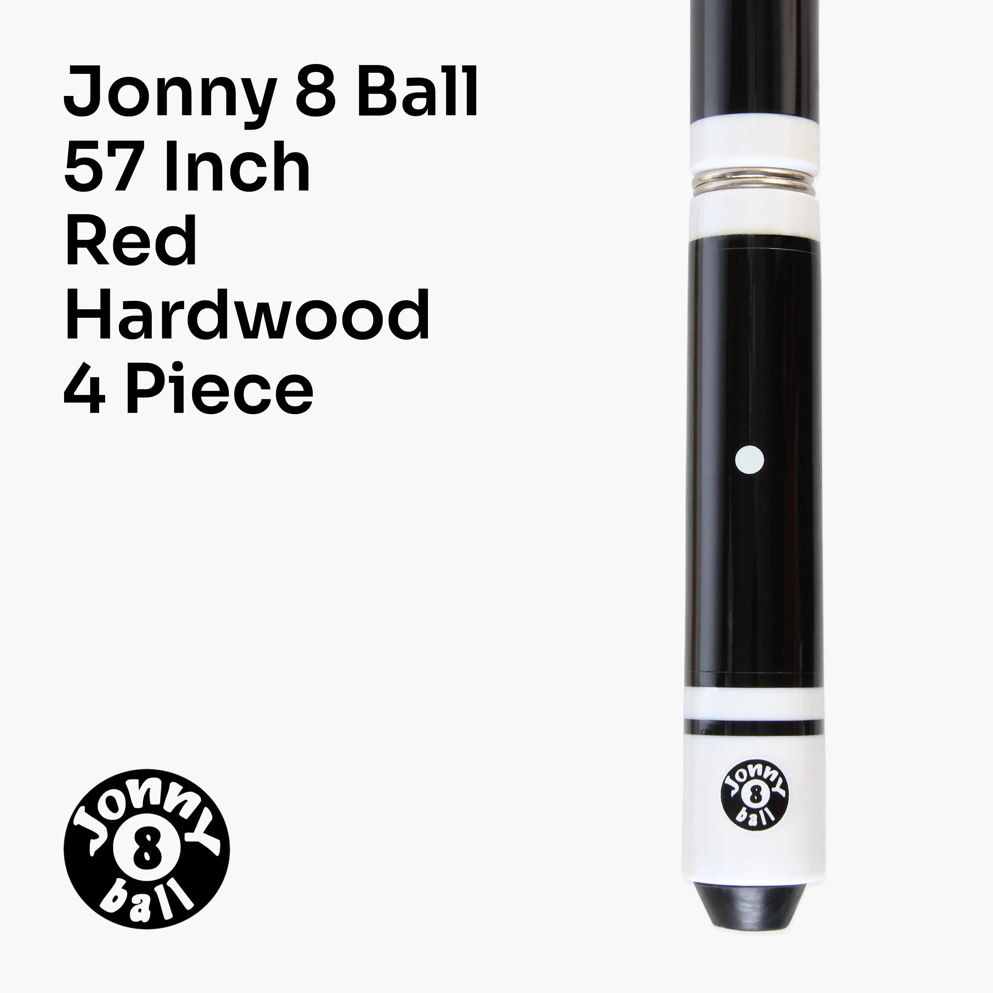 Jonny 8 Ball adjustable 4-piece cue with spare tips Cue + Case