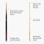 Baize Master Conquest 42-inch junior 2-piece cue Cue + Case