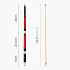 Jonny 8 Ball adjustable 4-piece cue with spare tips Cue + Case