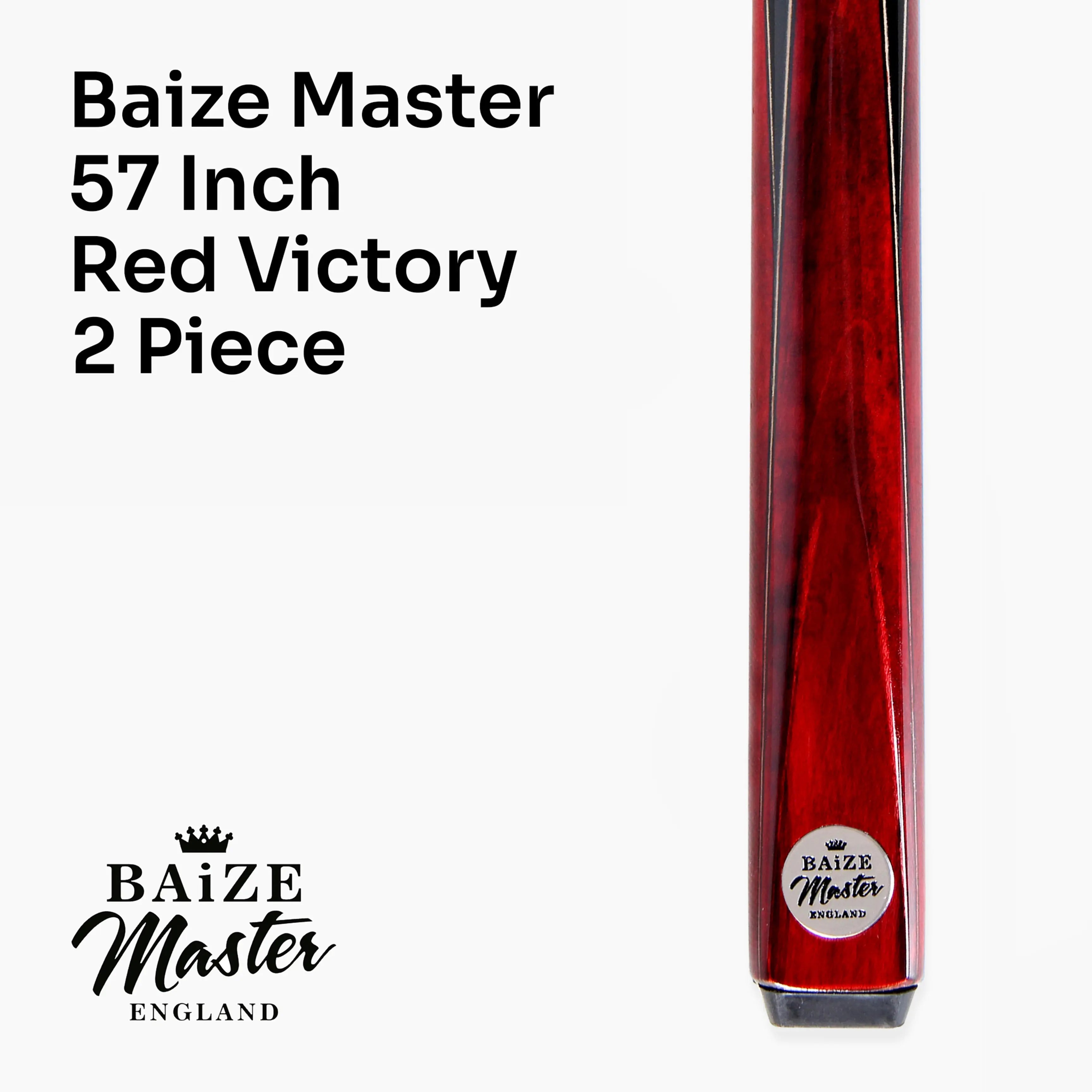 Baize Master Victory 57-inch 2-piece cue - 9.5mm tip Cue + Case