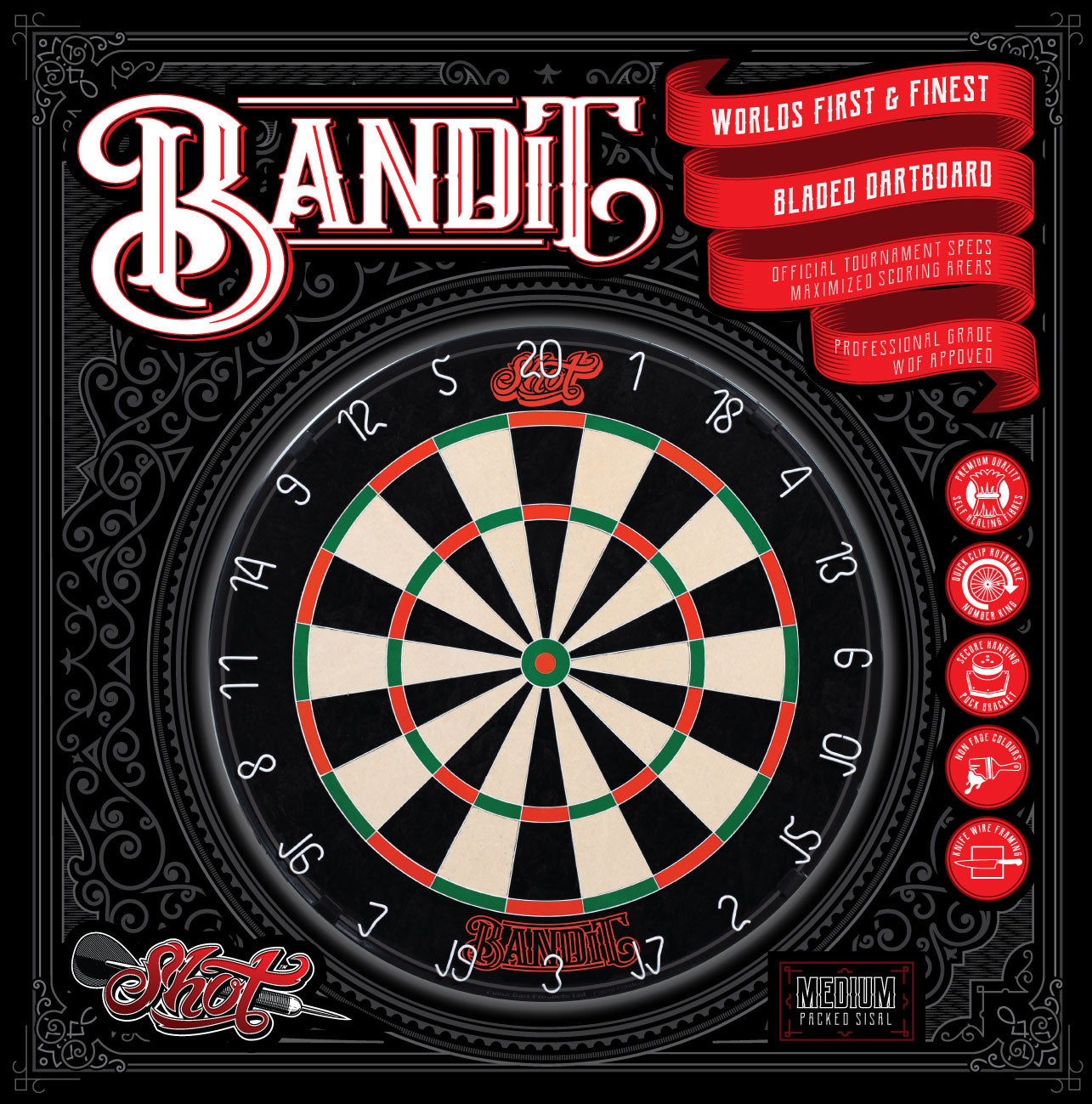 Shot Bandit Dartboard GW Darts
