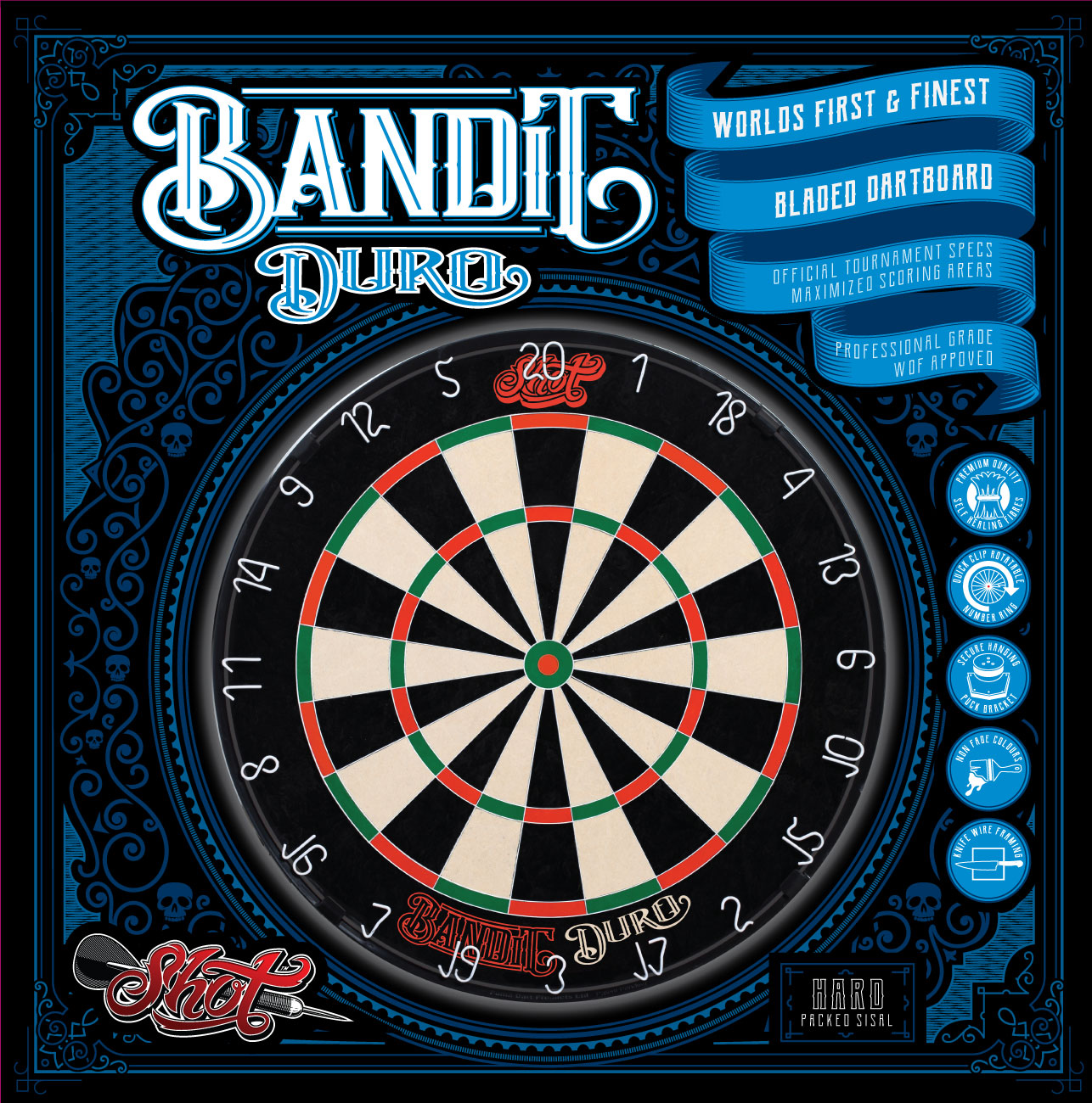 Shot Bandit Duro Dartboard GW Darts