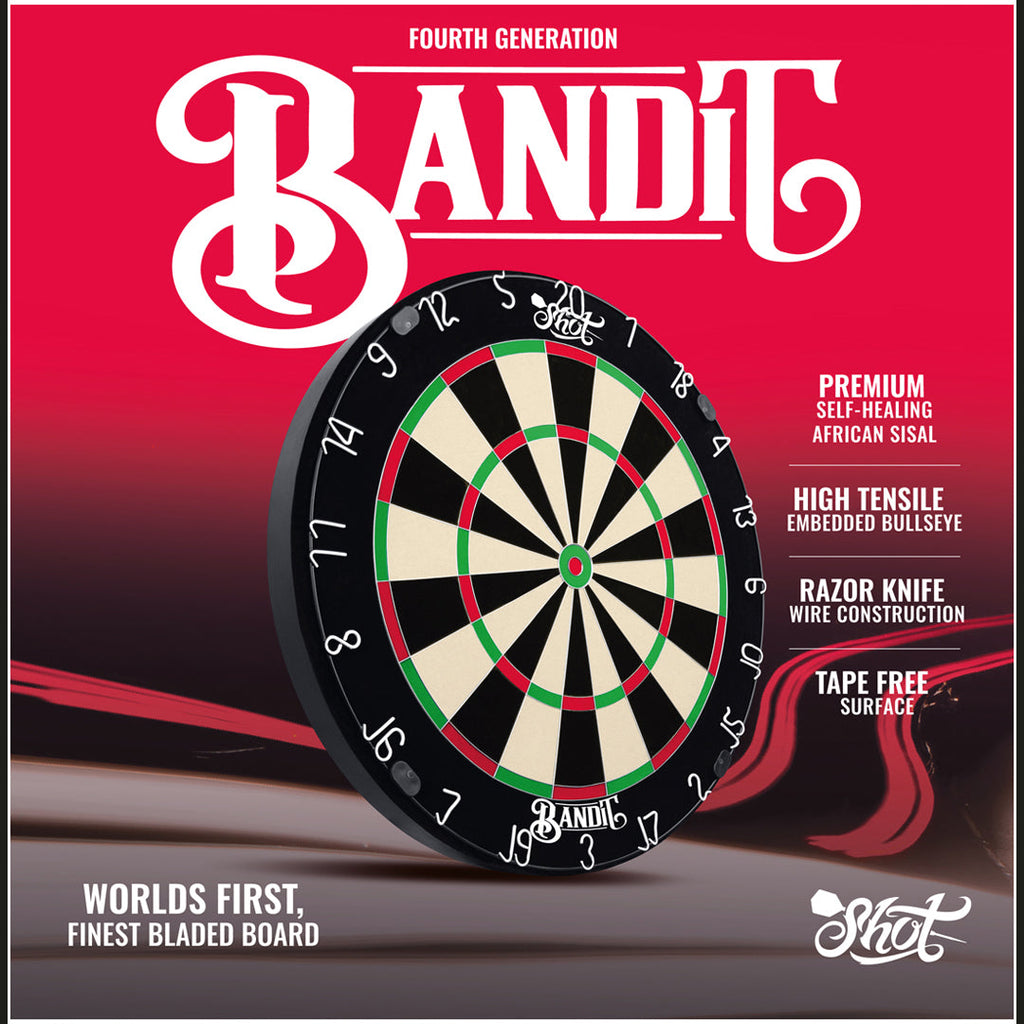Shot Bandit Professional Dartboard 4th GEN GW Darts