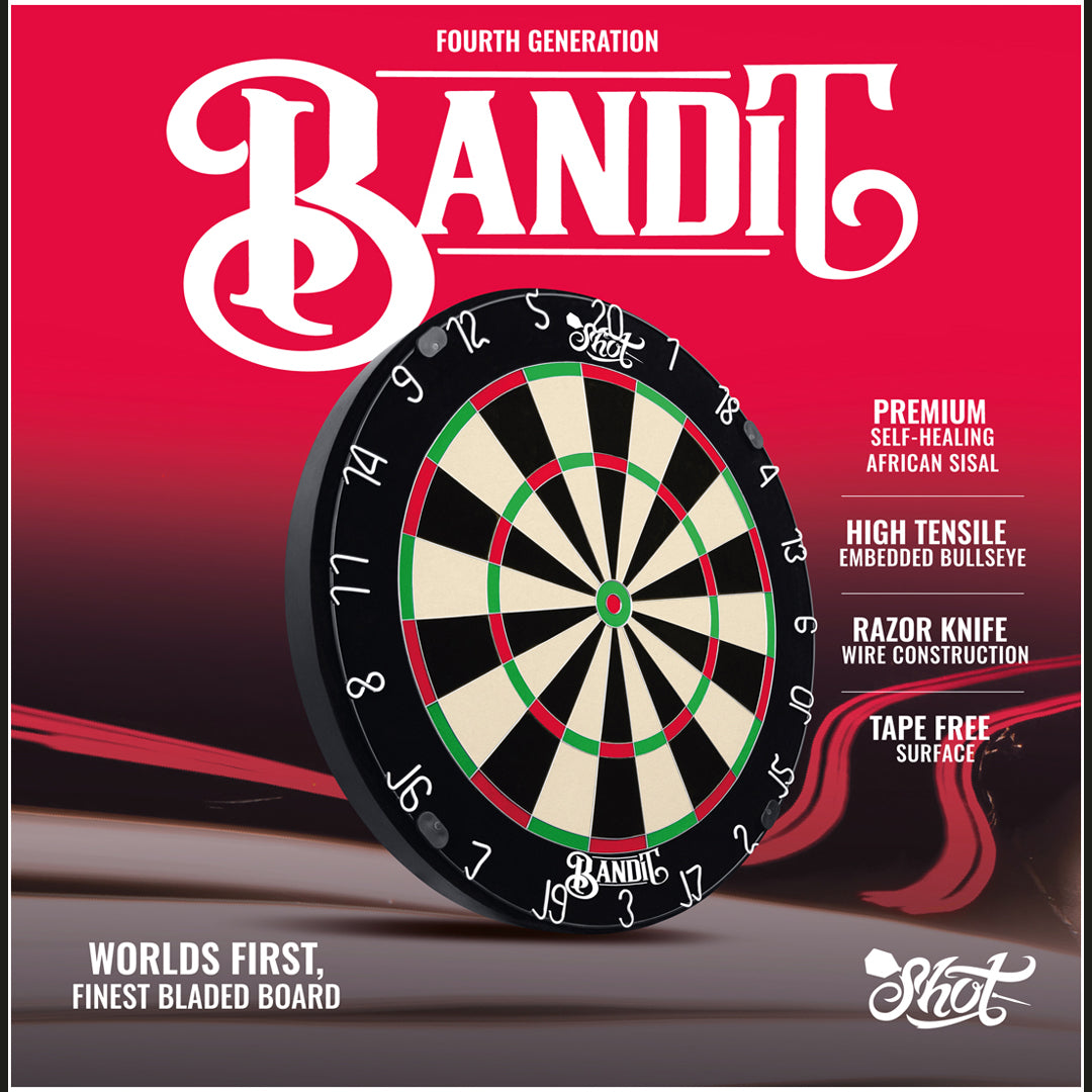 Shot Bandit Professional Dartboard 4th GEN GW Darts