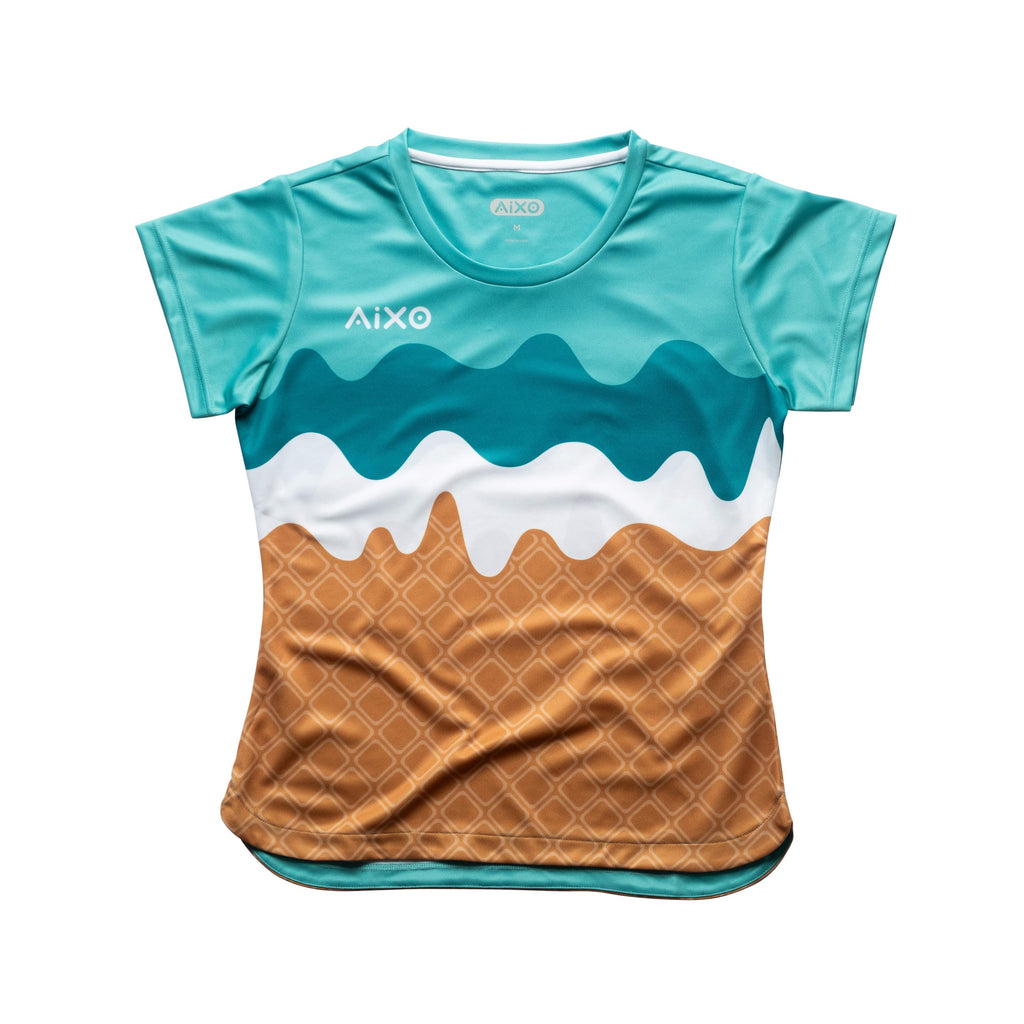 Aixo Sundae Womens Top Teal Aixo