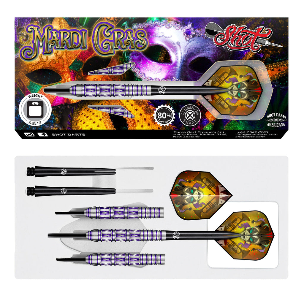 Shot Americana Mardi Grass 80% GW Darts