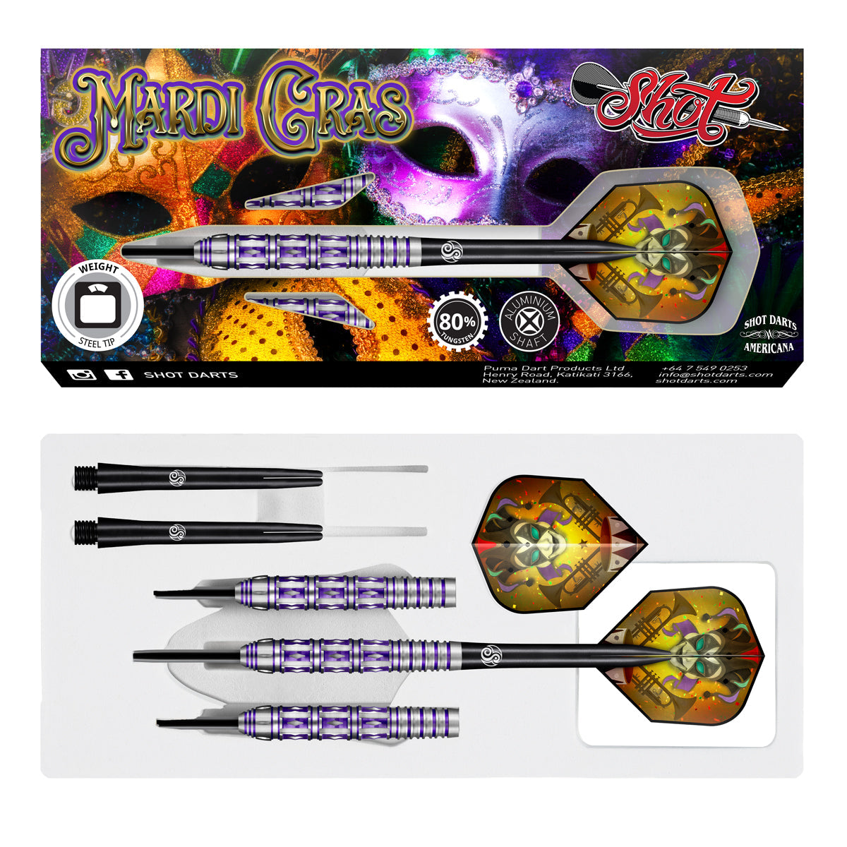 Shot Americana Mardi Grass 80% GW Darts