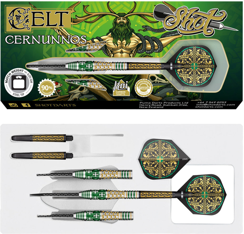 Shot Celt Cernunnos 90% Steeltip darts GW Darts