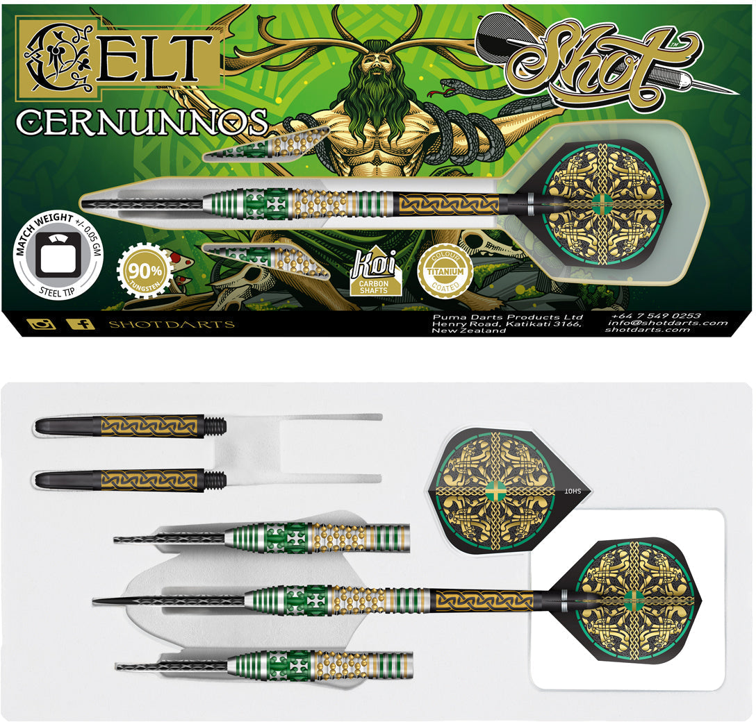 Shot Celt Cernunnos 90% Steeltip darts GW Darts