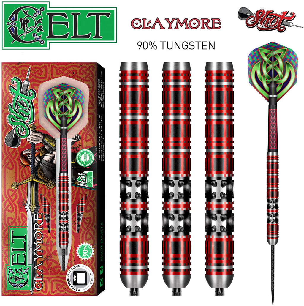 Shot Celt Claymore 90% Steeltip darts GW Darts