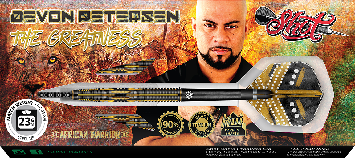 Shot Devon Peterson The Greatness 90% steeltip darts GW Darts