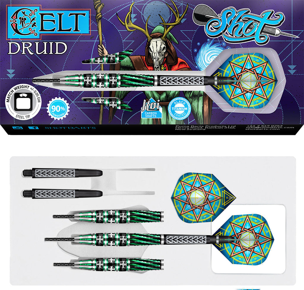 Shot Celt Druid 90% Steeltip darts GW Darts
