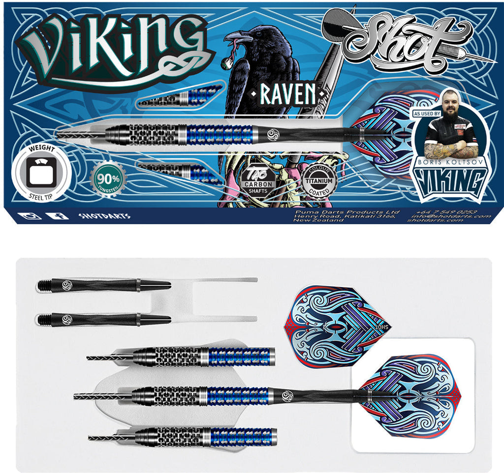 Shot Viking Raven 90% Steeltip darts GW Darts
