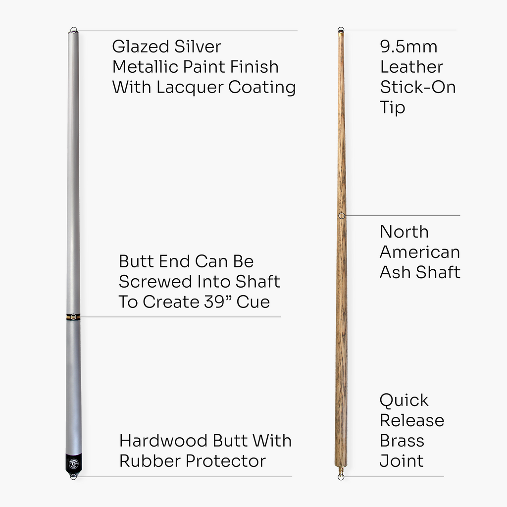 Jonny 8 Ball Triad 57-inch adjustable 3-piece cue Cue + Case