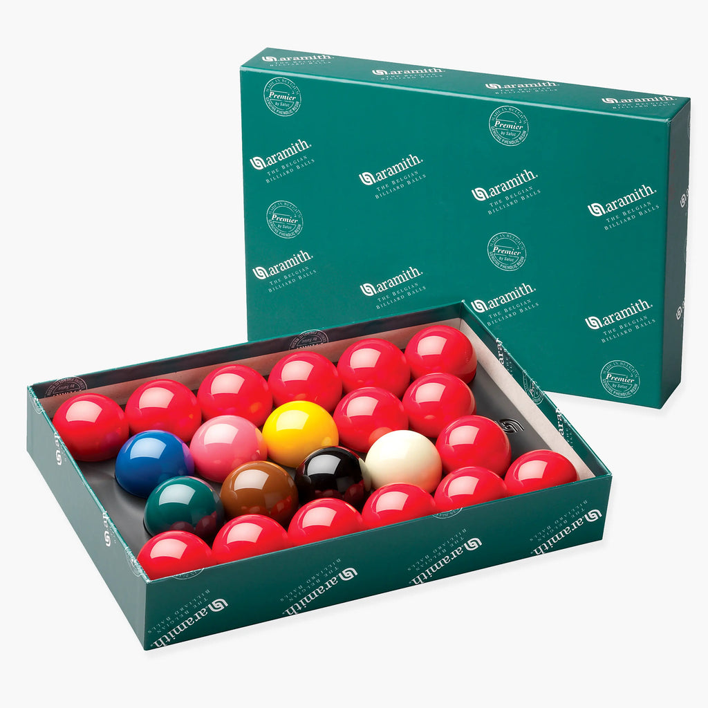 Aramith Premier 52.4mm snooker ball set Cue + Case