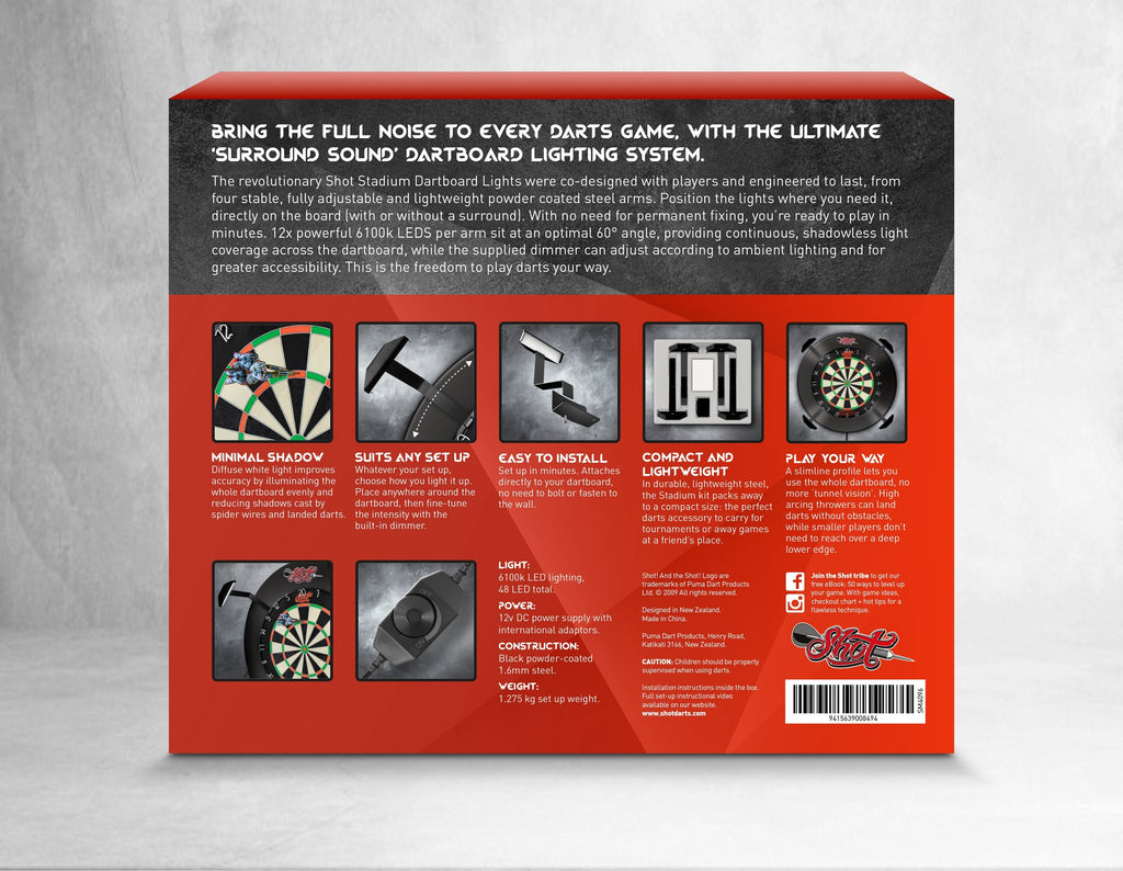 Shot Stadium Dartboard Light GW Darts