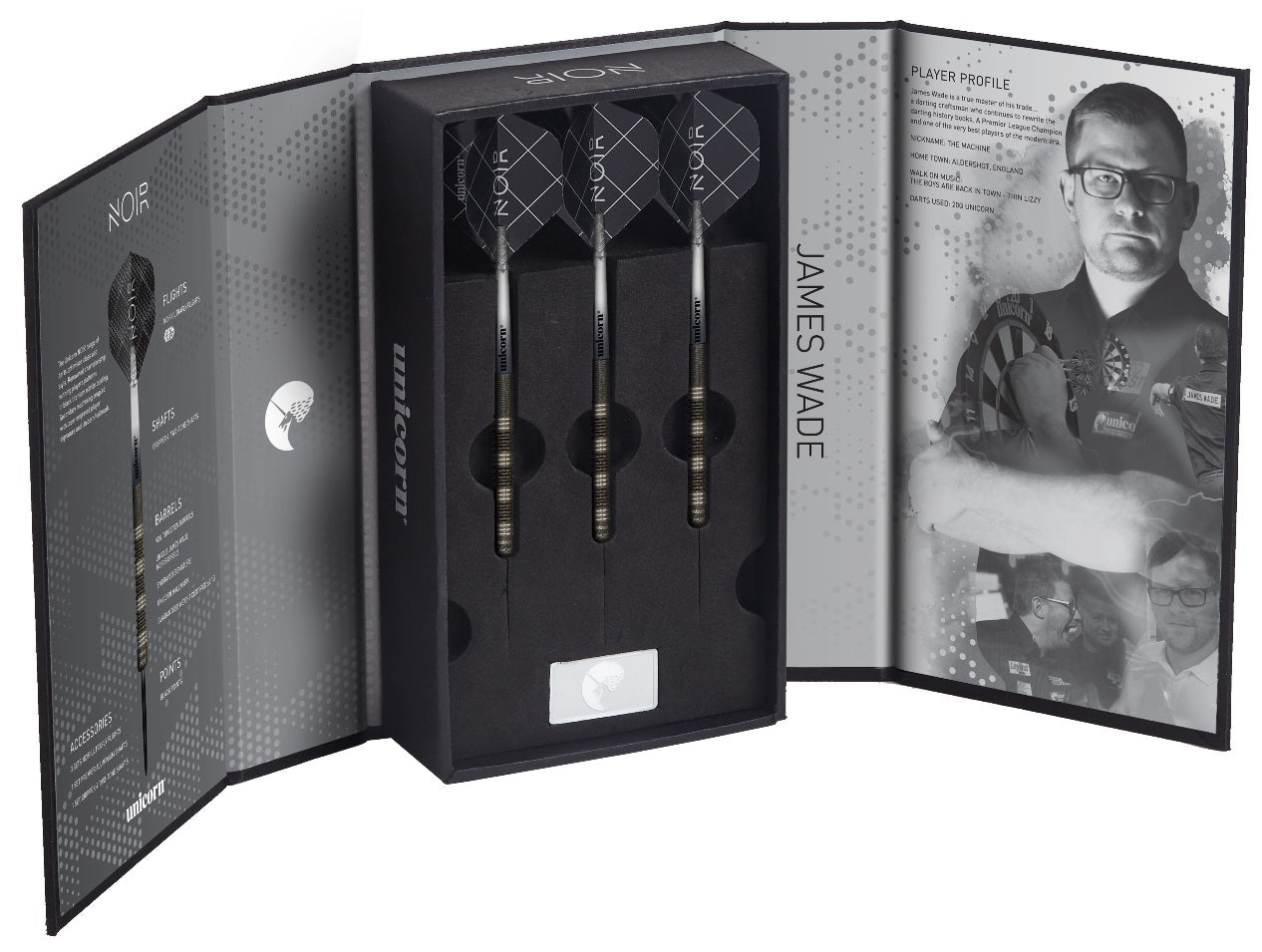 Unicorn Premier Noir James Wade 90% GW Darts