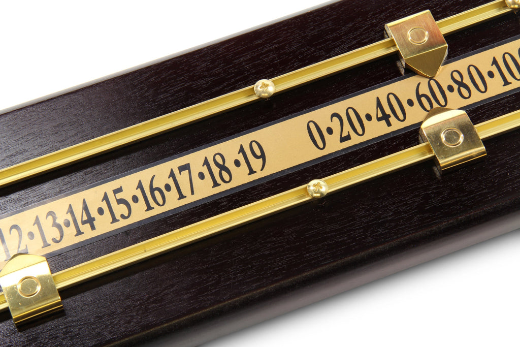Mahogany effect 2-player snooker scoreboard Cue + Case