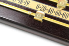 Mahogany effect 2-player snooker scoreboard Cue + Case