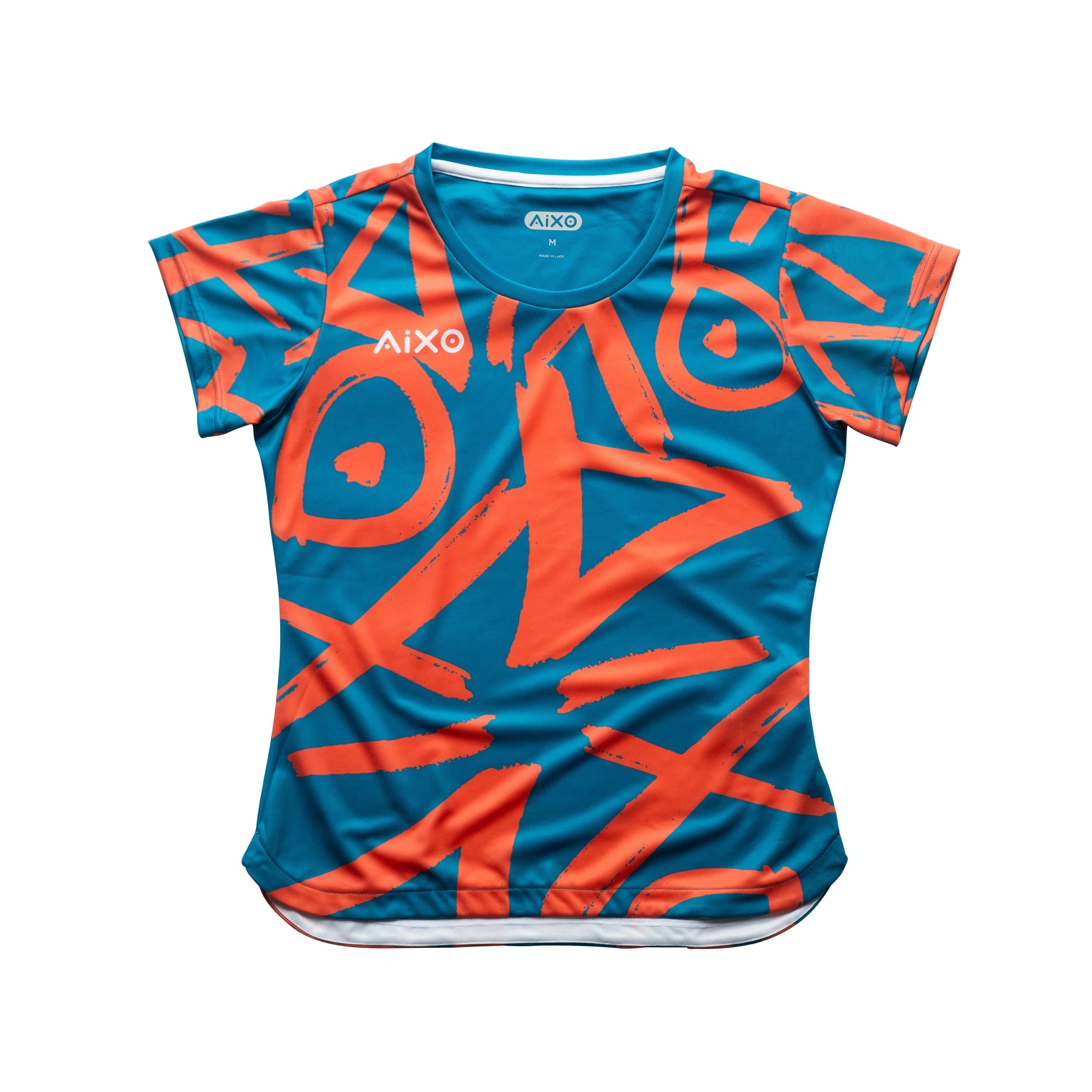 Aixo Tagged Womens Top Teal Aixo